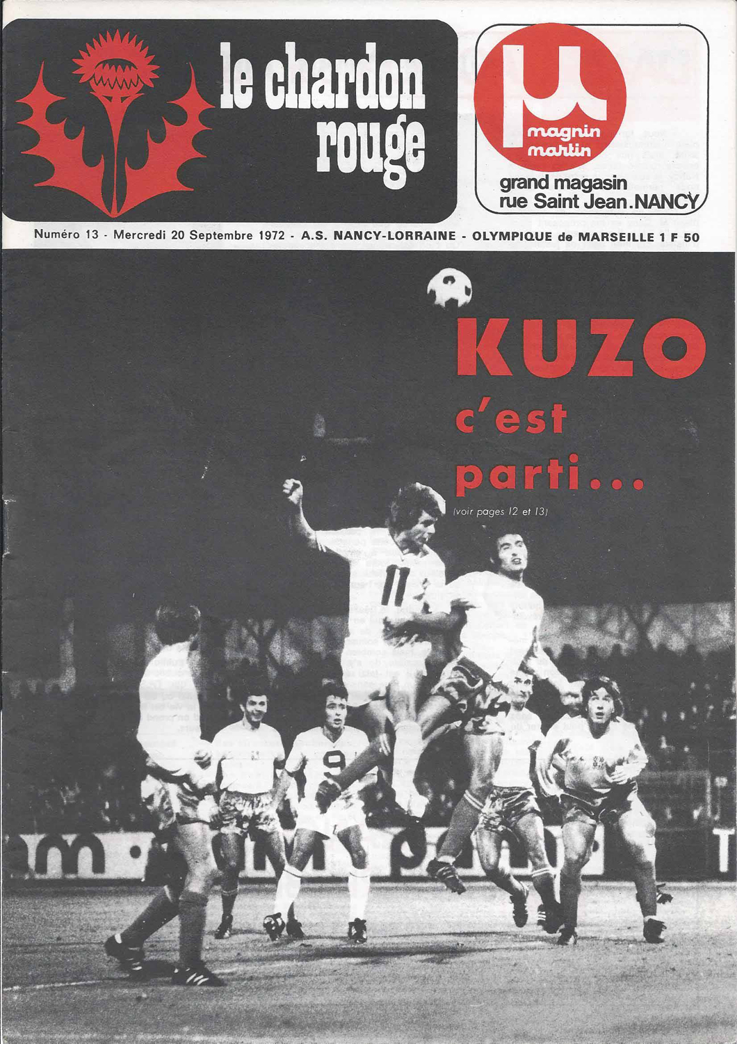 Programme Match FC Sochaux Vs Red Star - Saison 1972/1973