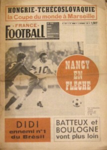 France football, n° 1235, 02/12/1969, Bernard Lech sous le maillot nancéien