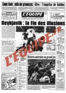 L'Équipe, 26/05/1975, « Nancy et V.A. en Division 1 » — Après une année de purgatoire, Nancy, comme Valenciennes, retrouve la D1.
