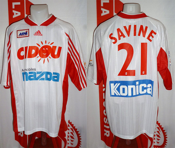Maillot AS Nancy Cascarino Saison 1999-2000 – Adidas Rouge Manches Longues Taille XL